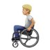 🧑🏼‍🦽 person in manual wheelchair: medium-light skin tone display on Apple